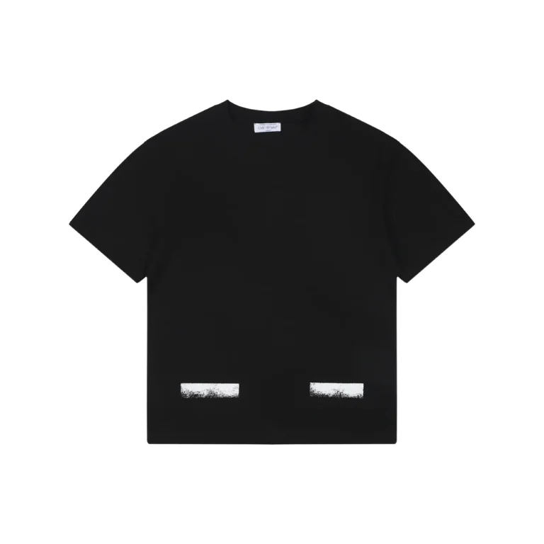 Off-White Inkjet Line Print Short-Sleeve T-Shirt
