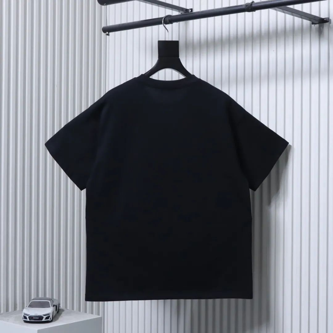 Back of Pocket Peony Print Cotton T-Shirt Color Back