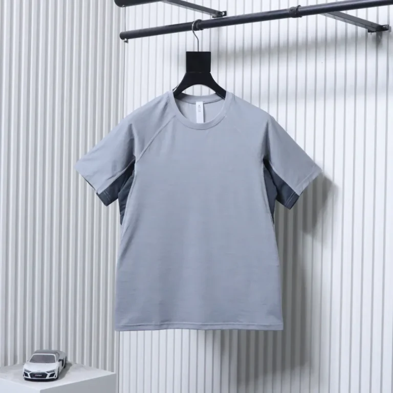 Quick-Drying Crew Neck Sports T-Shirt Color Gray