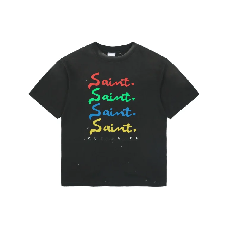 Saint Michael Colorful Signature Logo T-Shirt