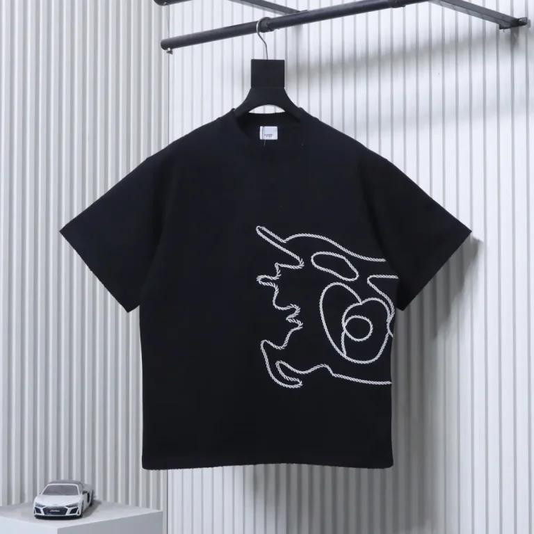 Sketch Rope Horse T-Shirt Color Black