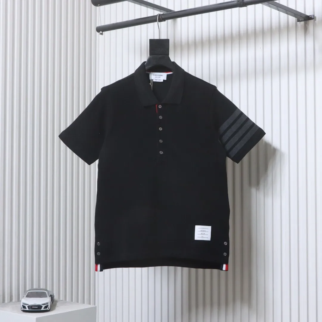 TB Classic Four-Stripe Polo T-Shirt Color Black