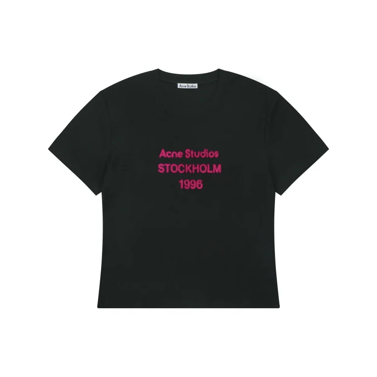 Acne 1996 Flocked Logo T-Shirt