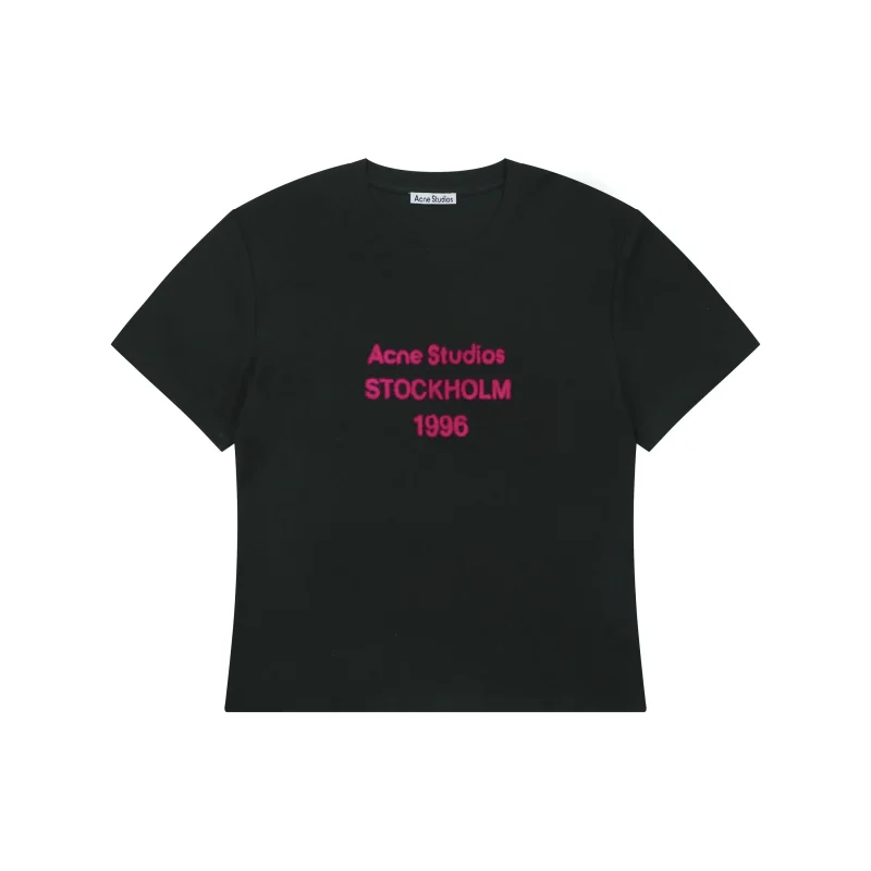 Acne 1996 Flocked Logo T-Shirt