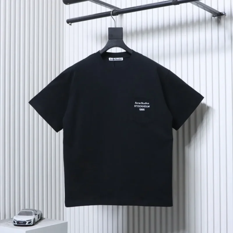 Acne 1996 Pocket Logo Print T-Shirt