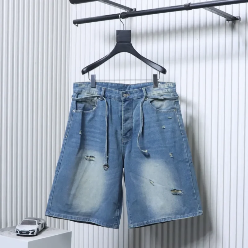 Acne Distressed Denim Shorts