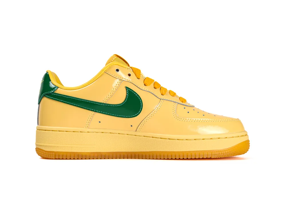 Air Force 1 Low Patent Leather Topaz Gold Pine Green Right Side View