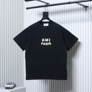 Ami Crochet Logo Embroidered T-Shirt