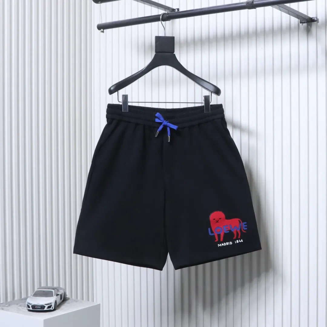 Anniversary Lion Flocked Appliqué Shorts
