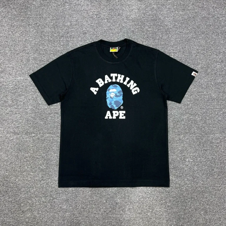 BAPE Honeycomb Camo Ape Head Logo Print Cotton T-Shirt