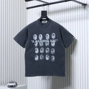 BAPE Multi Ape Head Distressed Graphic T-Shirt