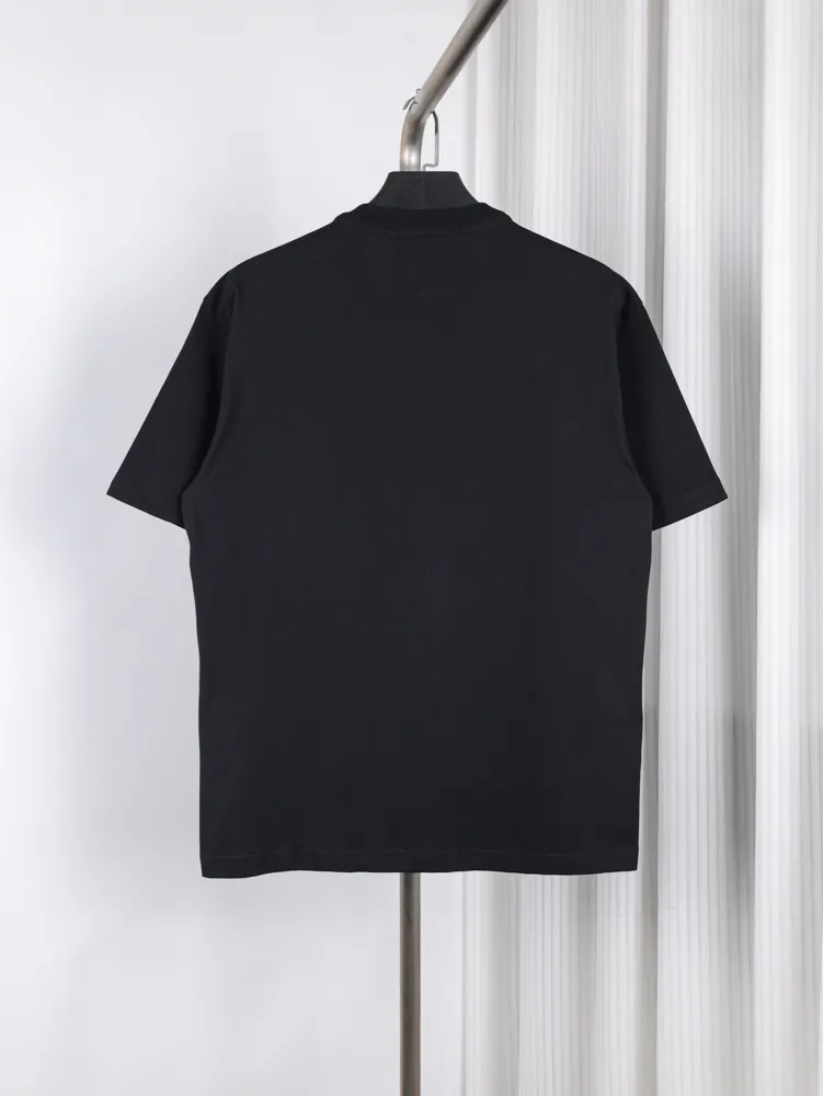 Back BV Leather Pocket Cotton T-Shirt