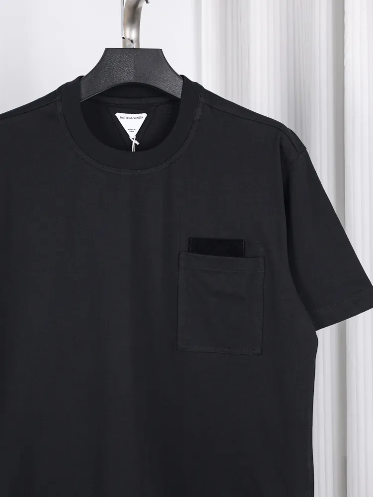 BV Leather Pocket Cotton T-Shirt Details