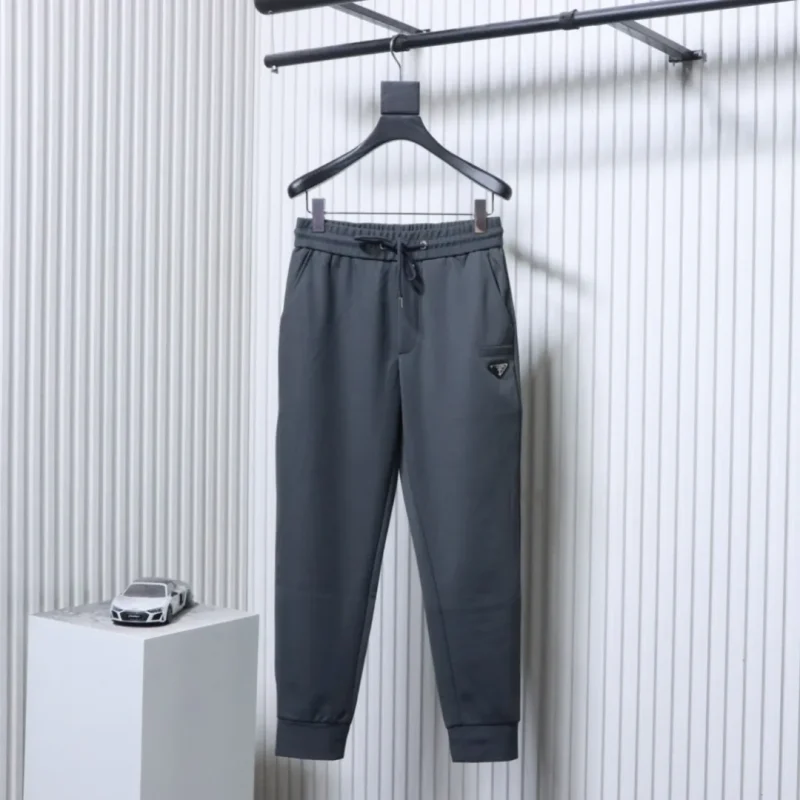 Back Pocket Flap Red Stripe Casual Trousers