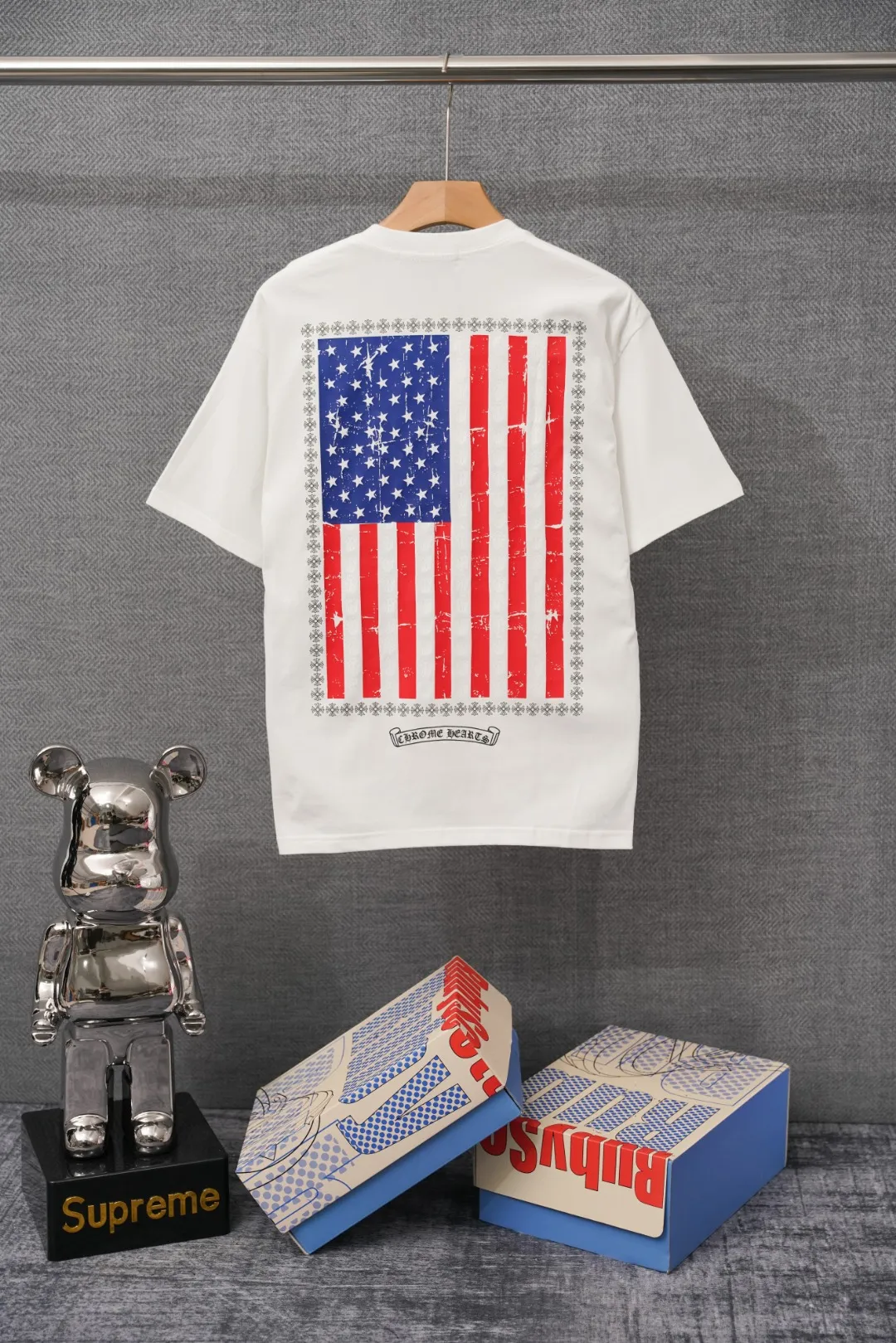 Back CH American Flag Pocket T-Shirt