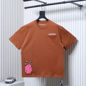 CH Brown Graffiti Pocket Print T-Shirt