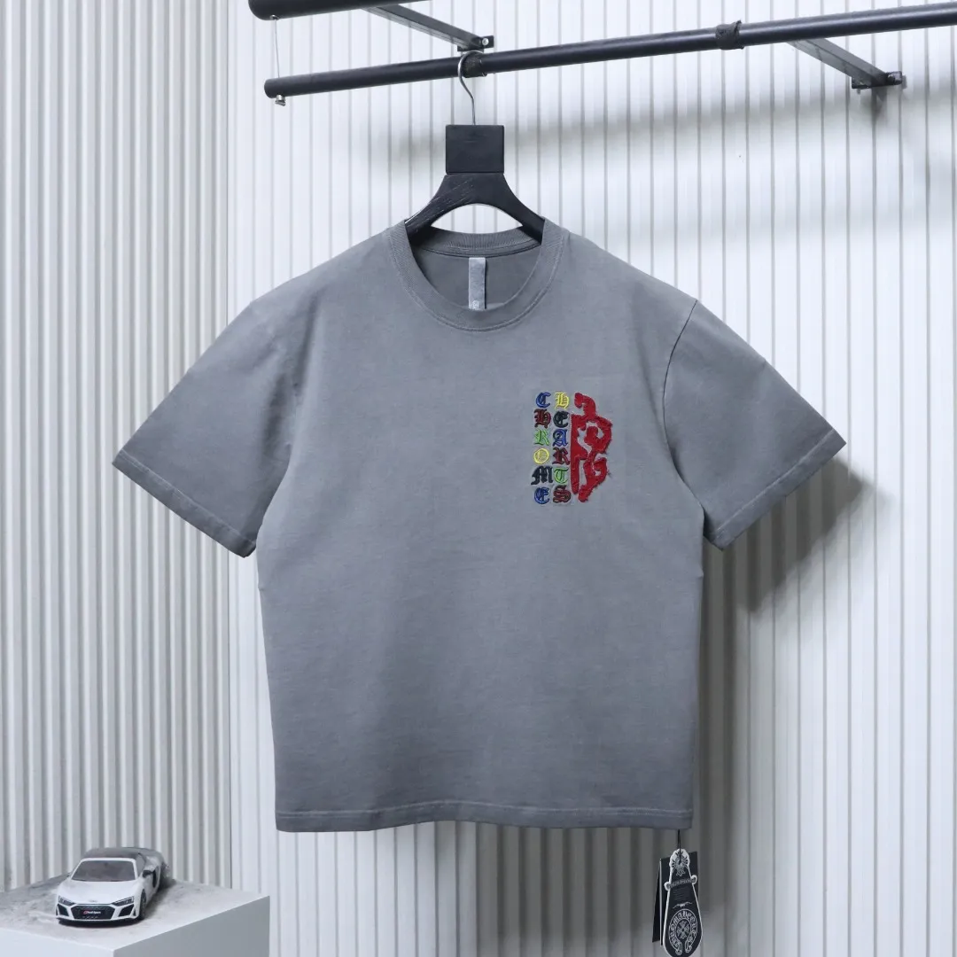 CH Gray Applique Embroidered T-Shirt
