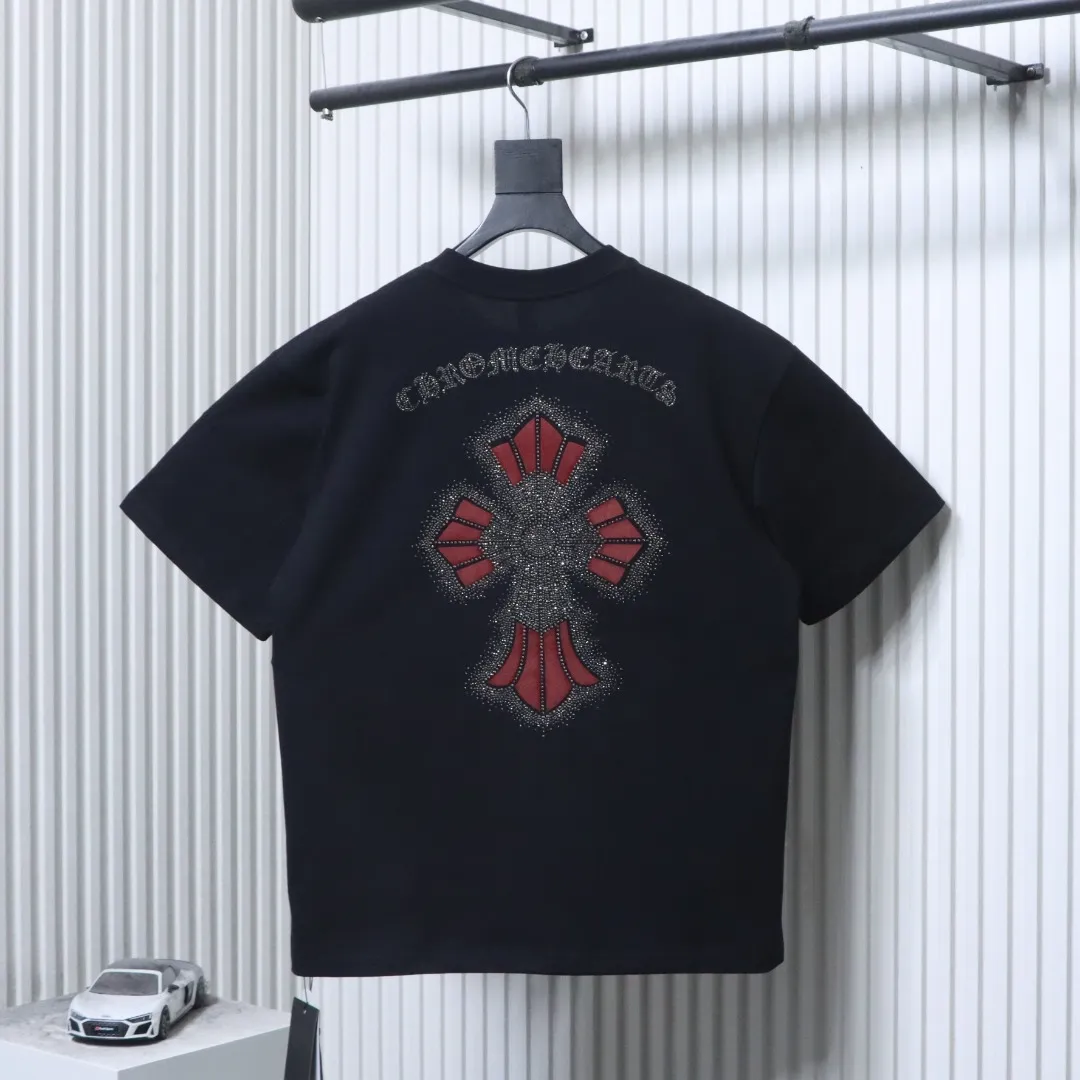 Back Back CH Rhinestone Cross T-Shirt