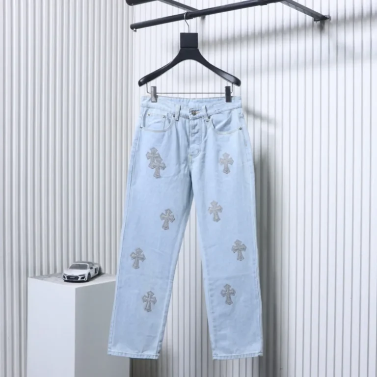 CH Silver Cross Patch Straight Leg Jeans