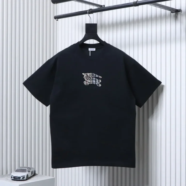 Check Embroidered Equestrian Logo T-Shirt