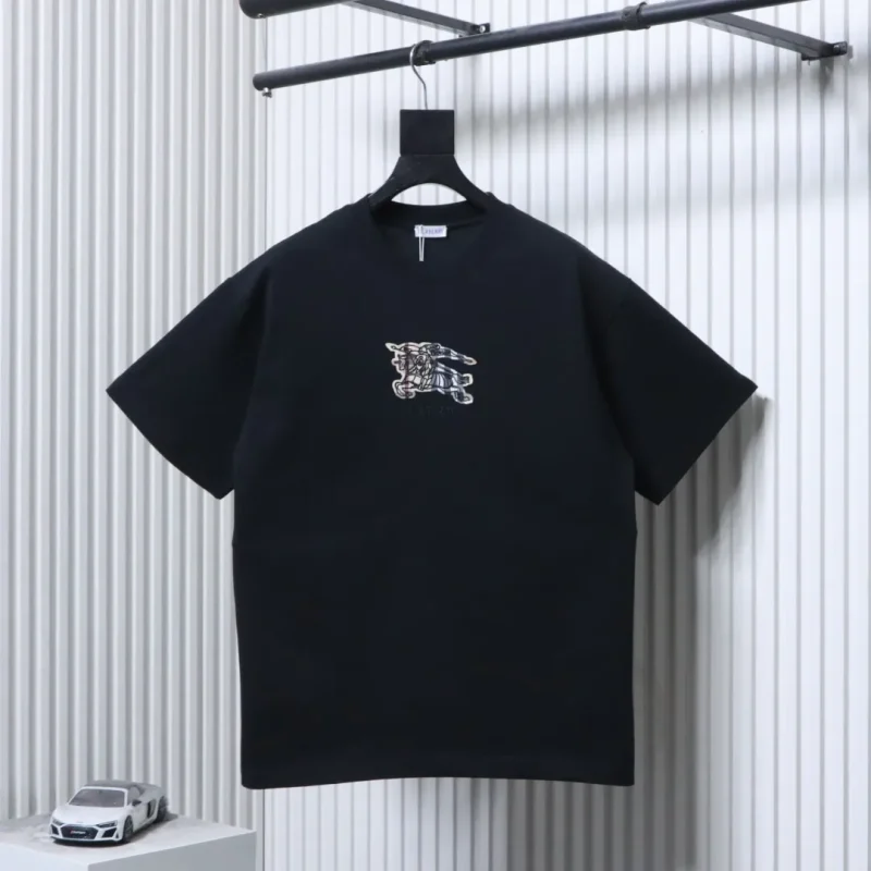Check Embroidered Equestrian Logo T-Shirt