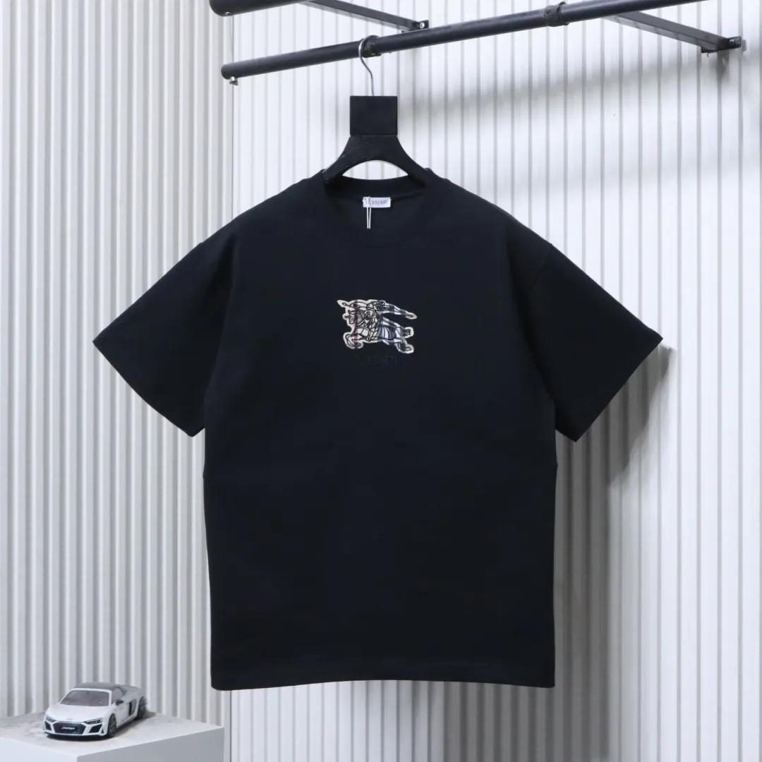 Check Embroidered Equestrian Logo T-Shirt