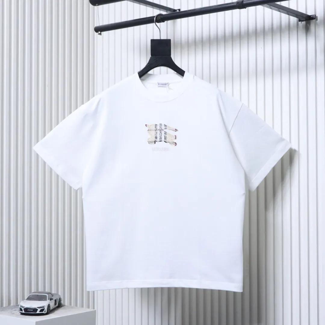 Check Embroidered Equestrian Logo T-Shirt