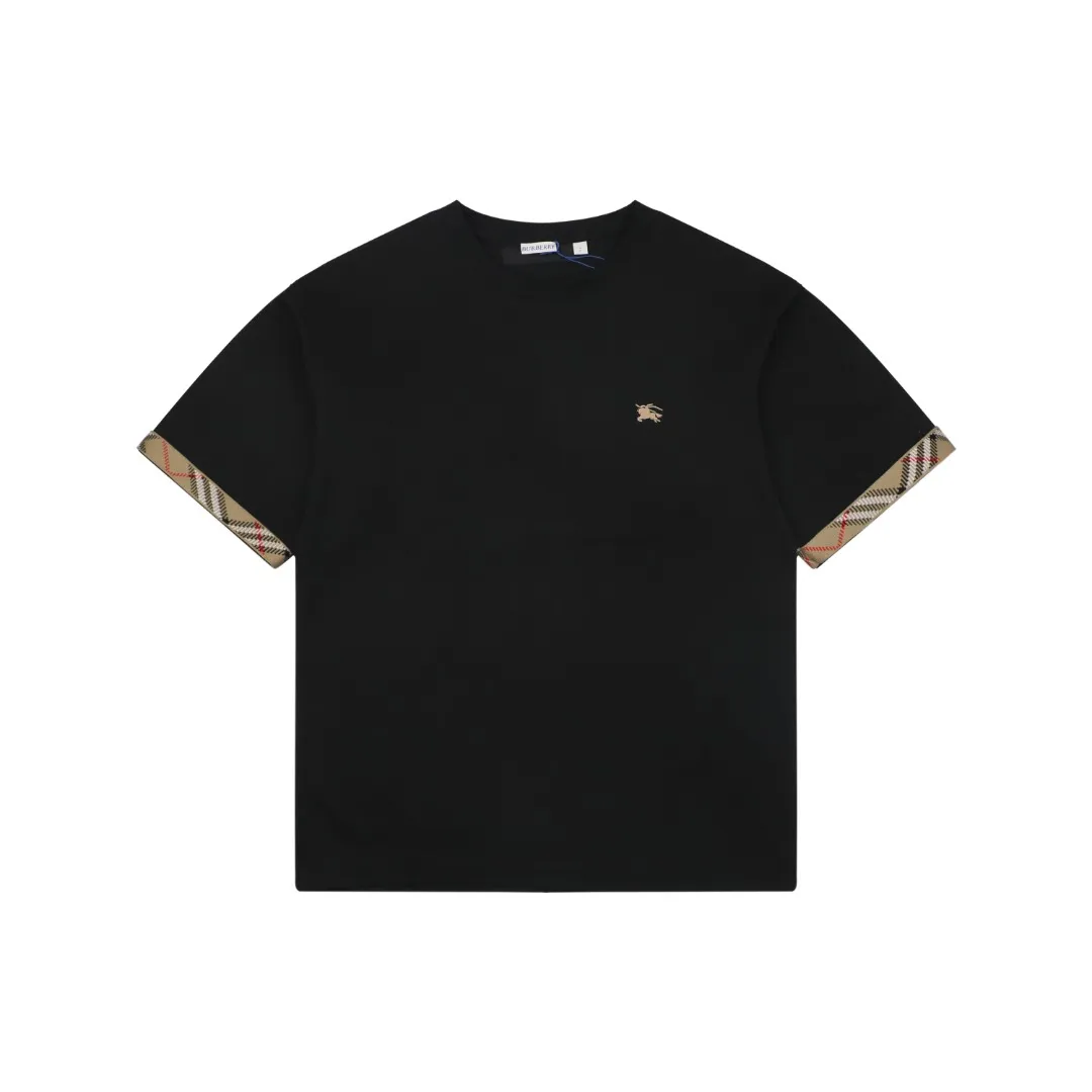Check Trim Embroidered Knight T-Shirt