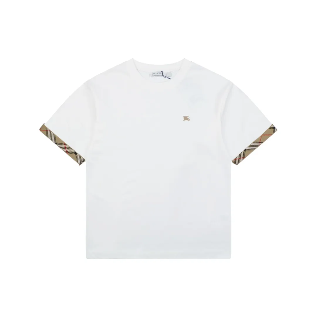 Check Trim Embroidered Knight T-Shirt