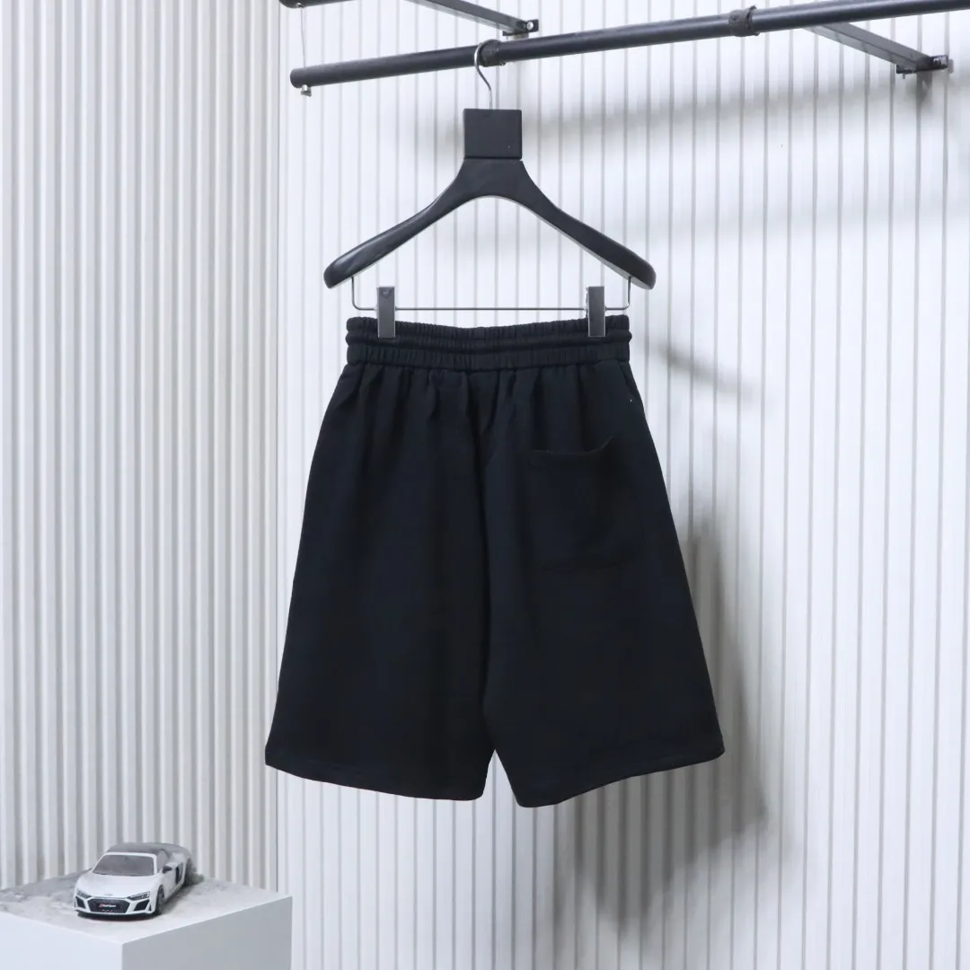 Back Circle Horse Embroidered Cotton Sweat Shorts