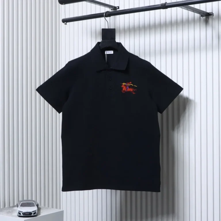 Colorful Equestrian Knight Embroidered Polo T-Shirt