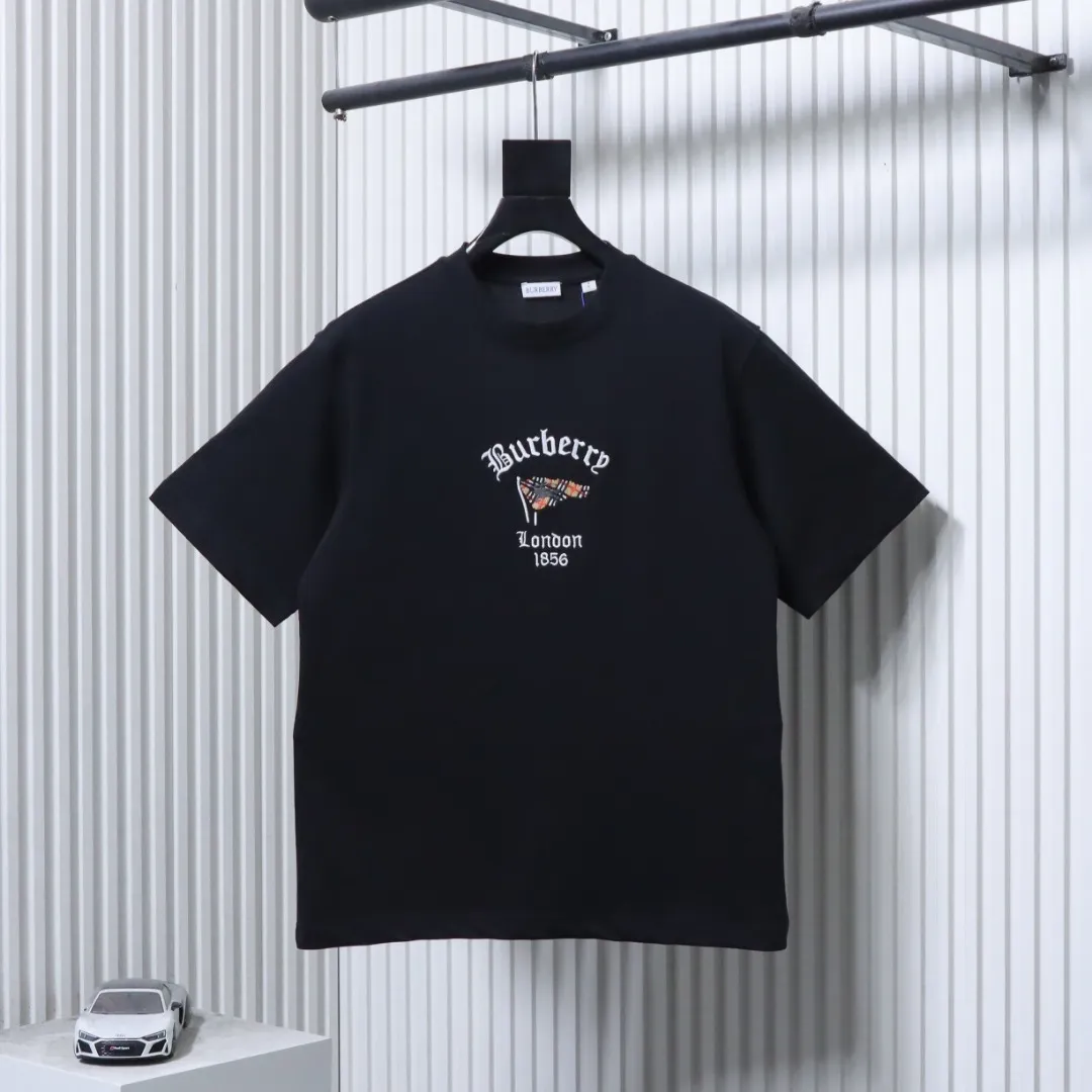 Embroidered Flag Logo T-Shirt Color Black