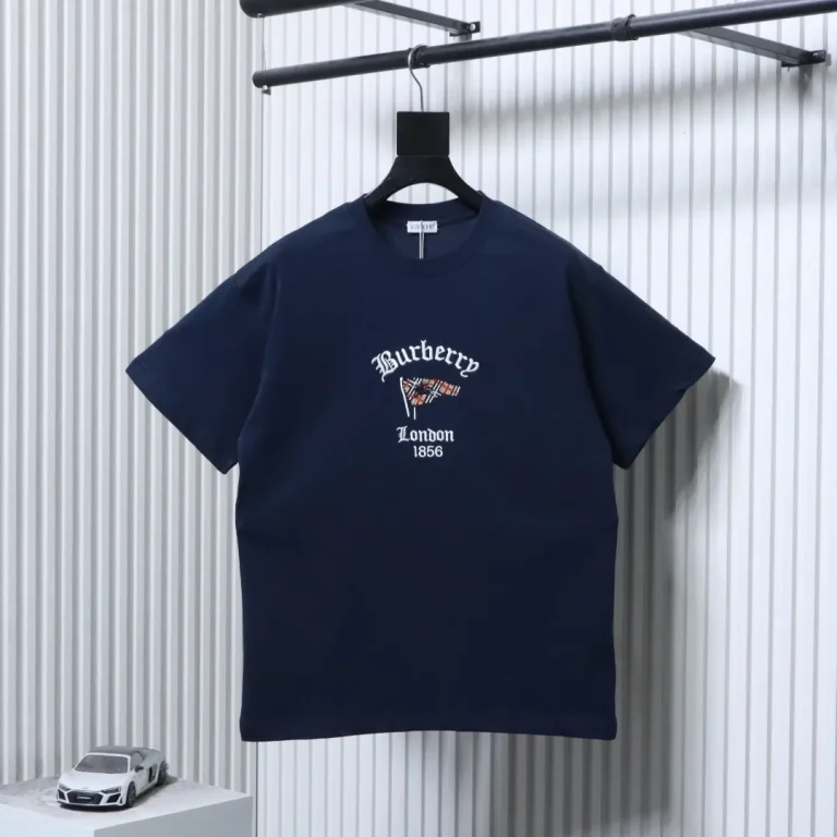Embroidered Flag Logo T-Shirt Color Dark Blue