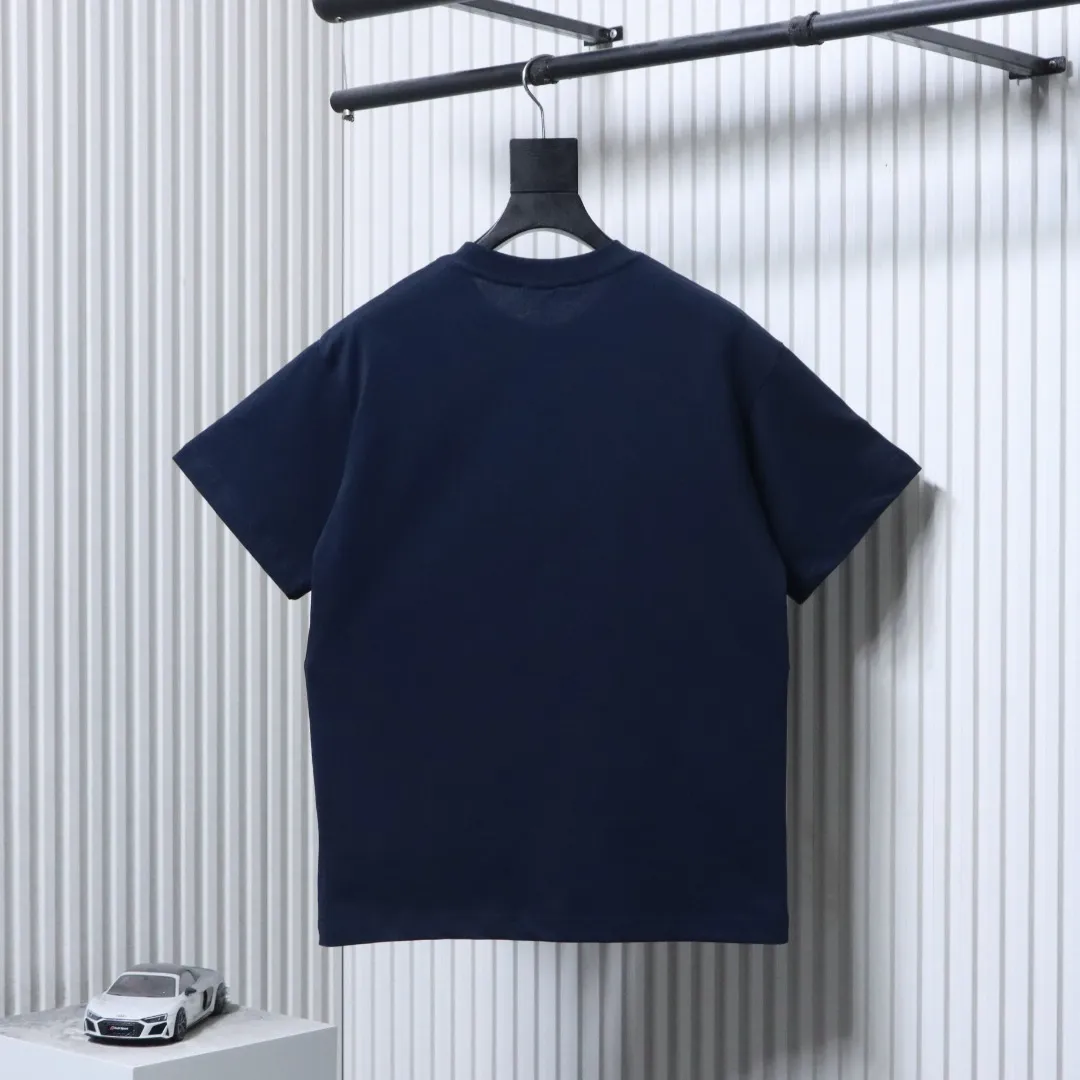 Back Embroidered Flag Logo T-Shirt Color Dark Blue