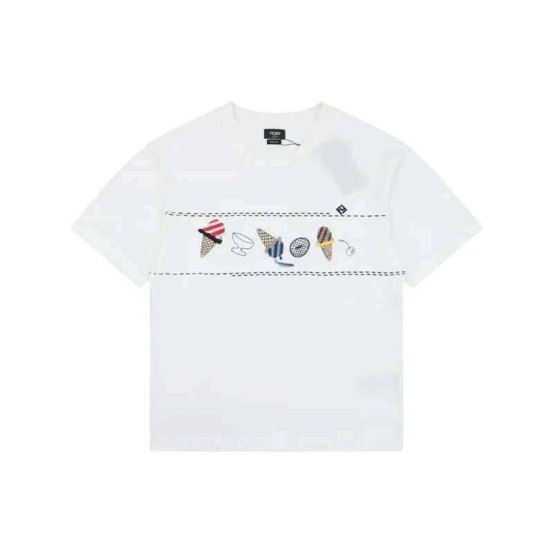 Ice Cream Embroidered Graphic T-Shirt