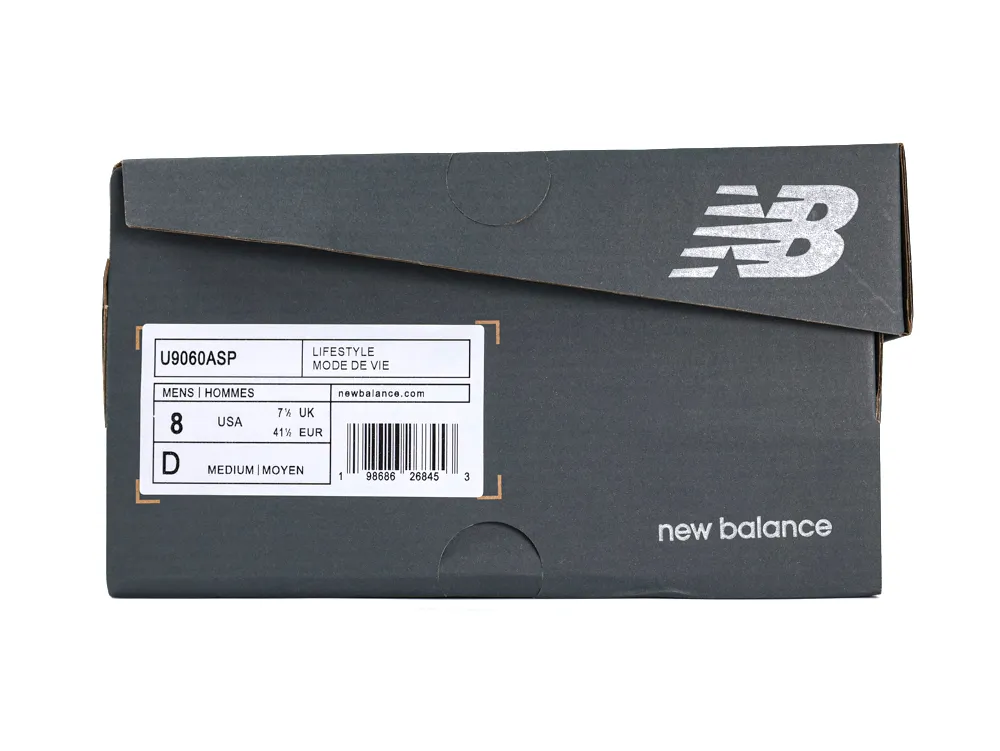 New Balance 9060 Sea Salt Leopard Print Shoe Box