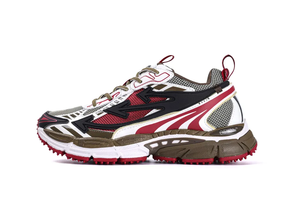 Off-White Be Right Back Sneakers Haute Red Black Left Side View