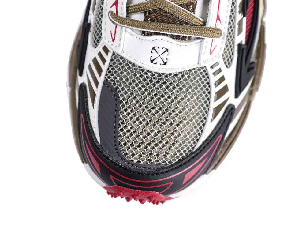 Off-White Be Right Back Sneakers Haute Red Black Top View