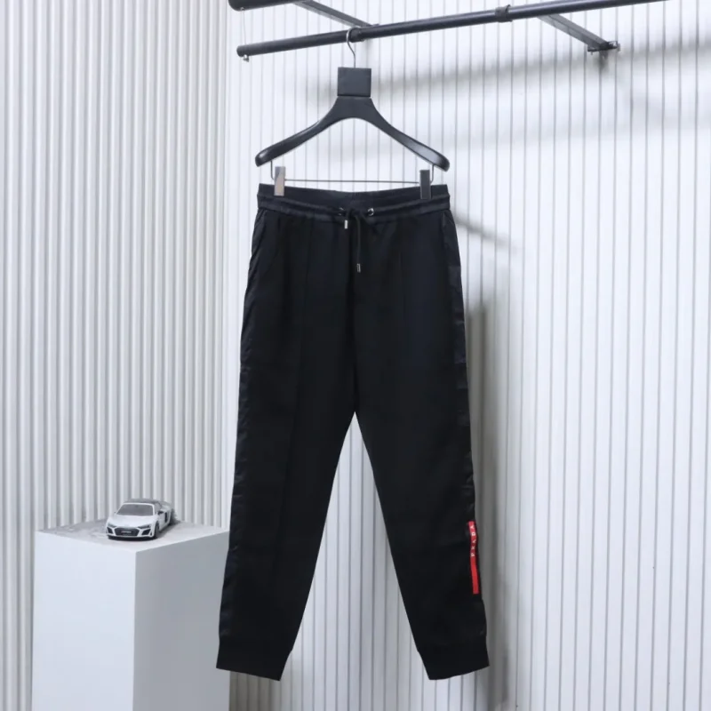Red Stripe Side Panel Jogger Pants