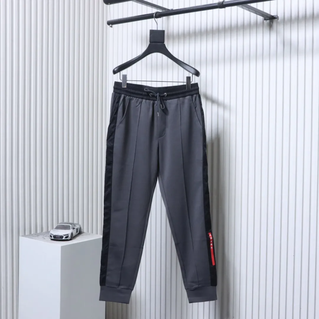 Red Stripe Side Panel Jogger Pants