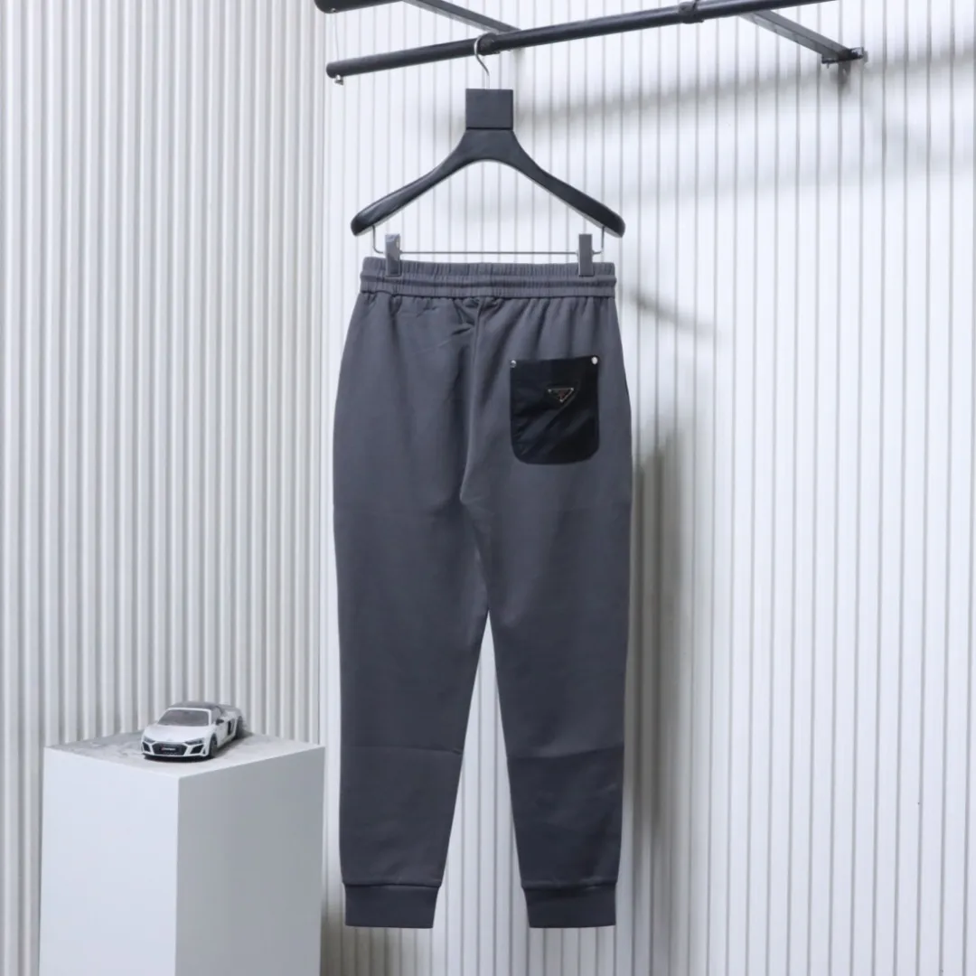 Back Studded Panel Casual Trousers