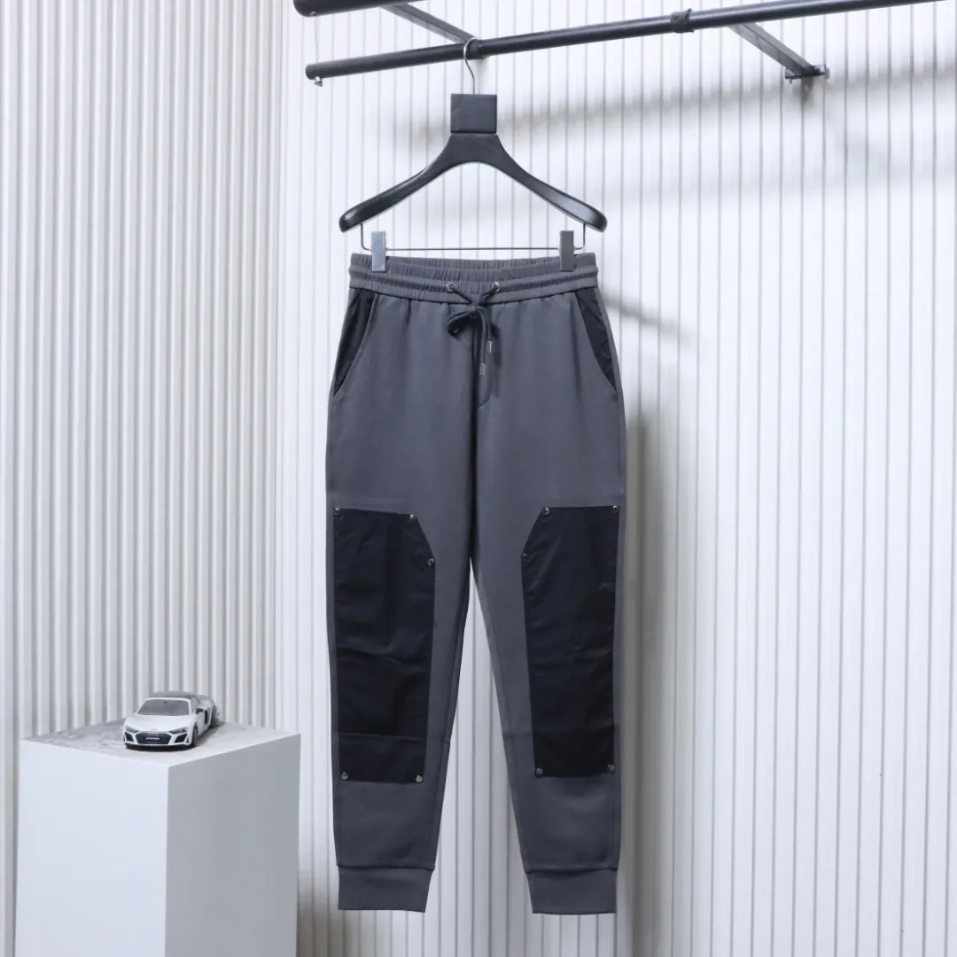 Studded Panel Casual Trousers