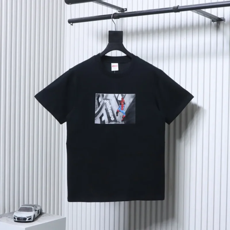 Sup Spider-Man Print Cotton T-Shirt