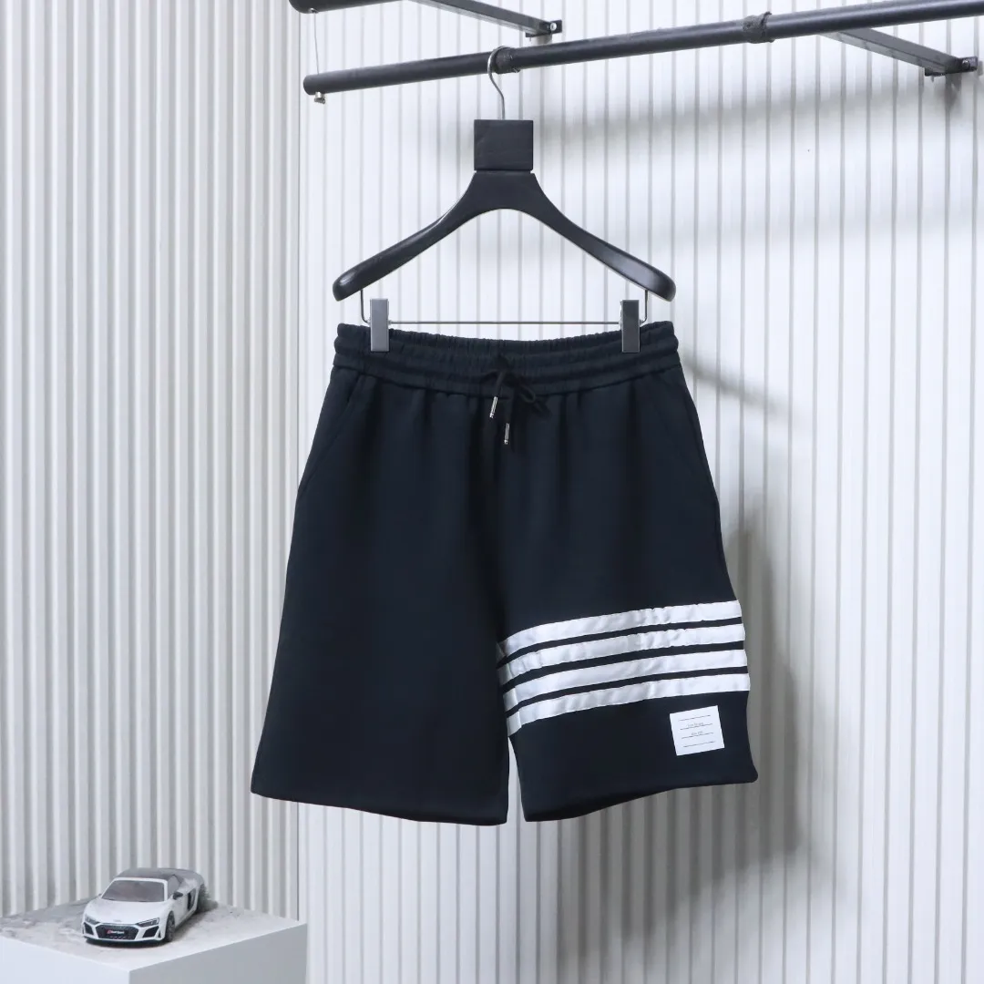 TB Four-Stripe Cotton Sweat Shorts