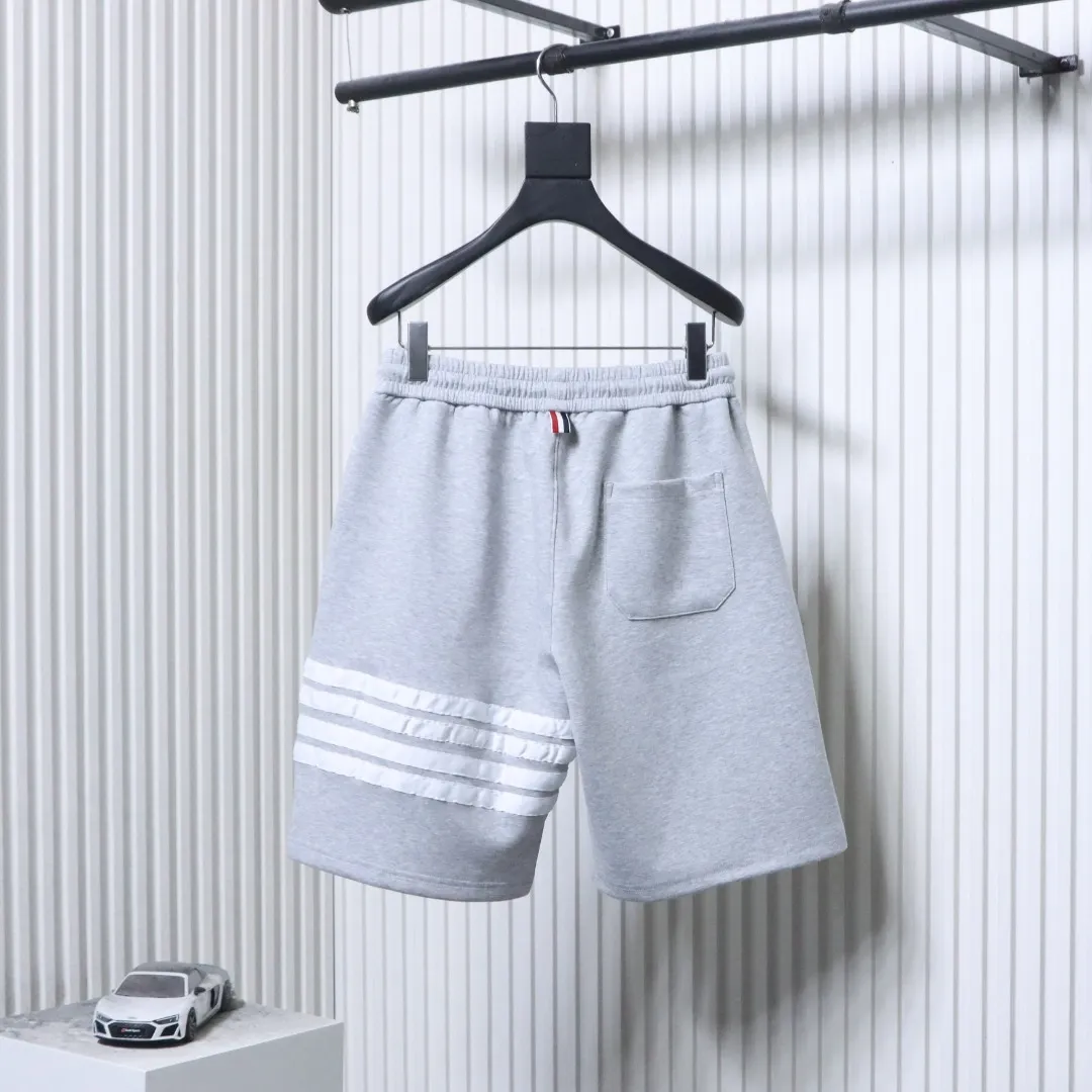 Back TB Four-Stripe Cotton Sweat Shorts
