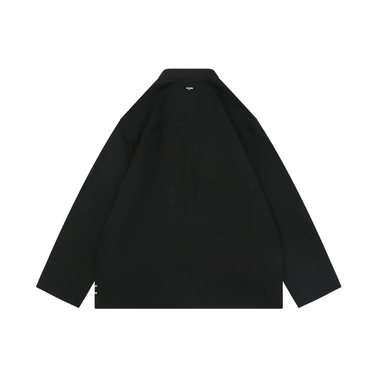 Back TW Double-Loop Collar Button-Up Long Sleeve Shirt