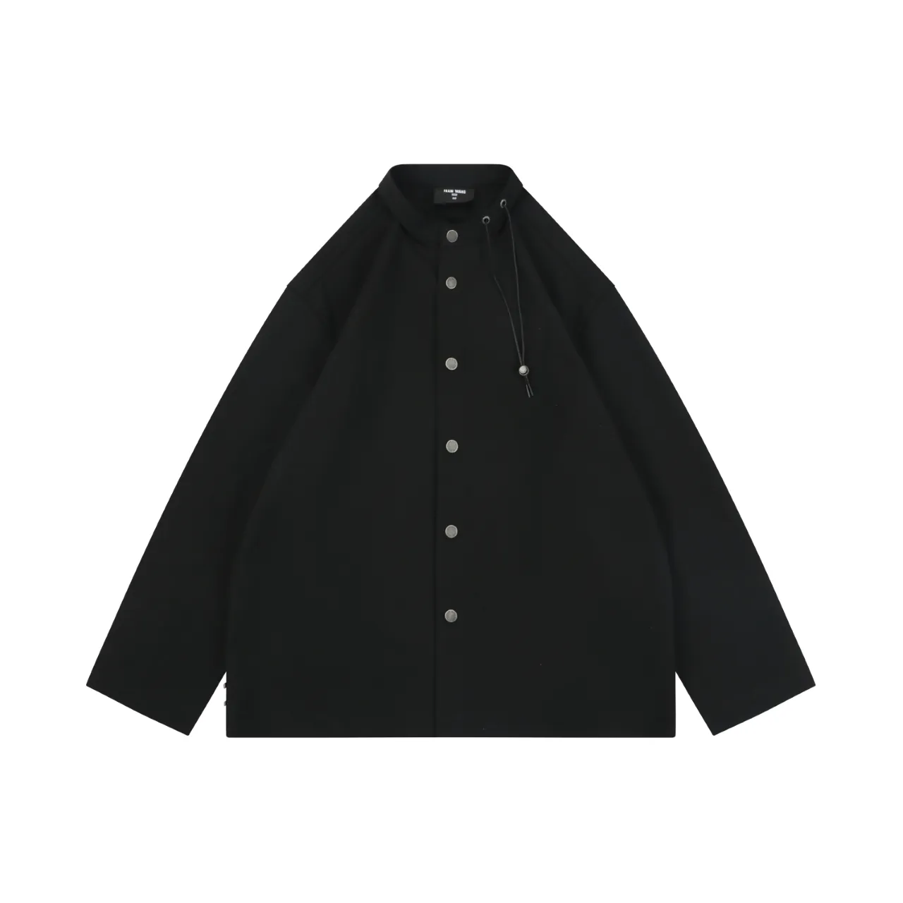 TW Double-Loop Collar Button-Up Long Sleeve Shirt