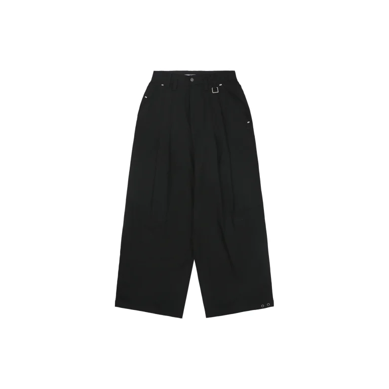 TW Wide Leg Square Buckle Casual Trousers