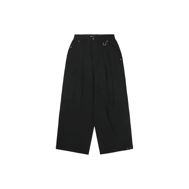 TW Wide Leg Square Buckle Casual Trousers