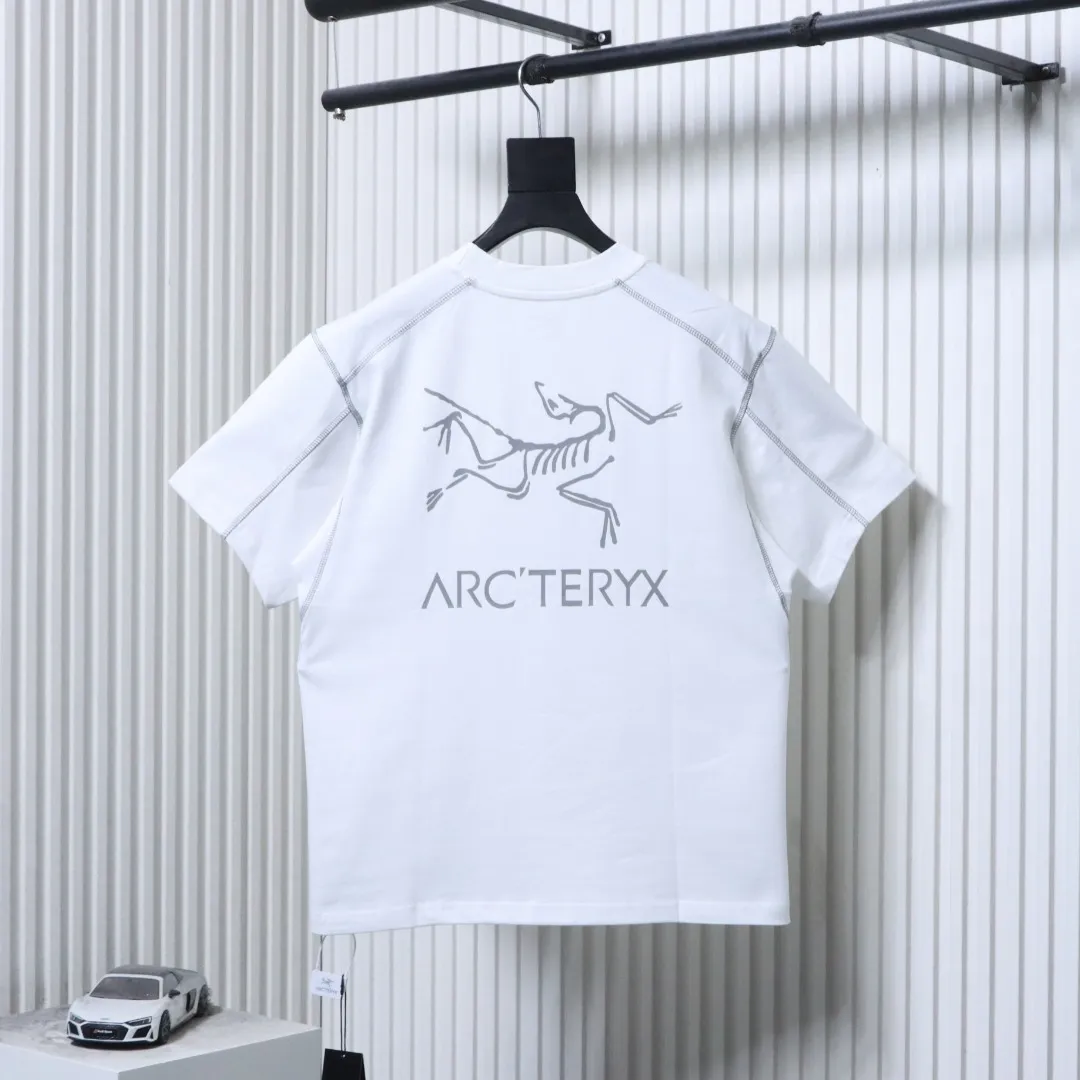 Back Topstitched Logo Performance T-Shirt Color White